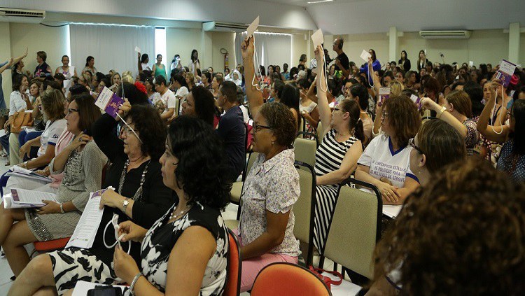 Cerimônia de abertura da 4ª Conferência Estadual de Sergipe reúne cerca de 300 mulheres. Foto: Paulo Erickson