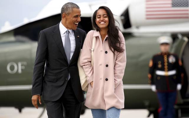 Obama e sua filha Malia