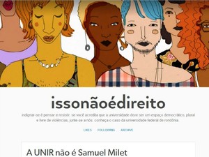 Alunos da Unir fizeram uma página em uma rede social para acompanhar o caso e todos os desdobramentos (Foto: Tumblr/Reprodução)