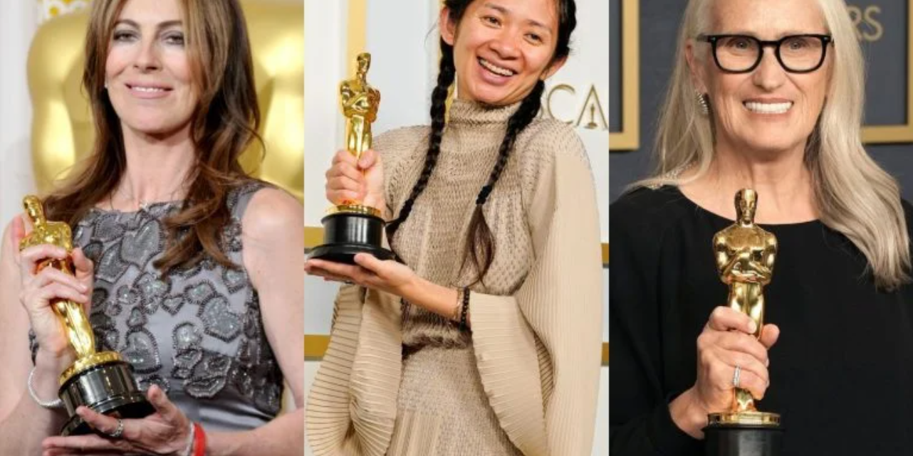 Getty Images Três diretoras premiadas na história do Oscar: Kathryn Bigelow, por “Guerra ao Terror”; Chloé Zhao, por “Nomadland”; e Jane Campion, por “Ataque dos Cães”